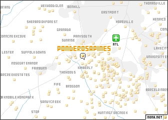 map of Ponderosa Pines