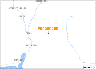 map of Ponderosa