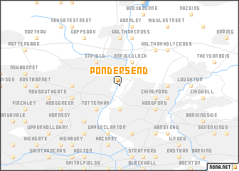 map of Ponders End