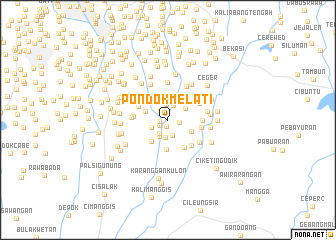 map of Pondokmelati