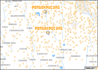 map of Pondokpucung