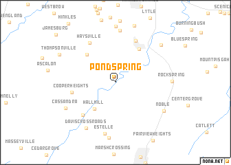 map of Pond Spring