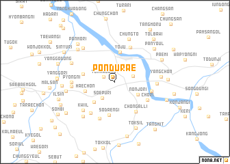 map of Pŏndŭrae