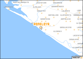 map of Poneloya