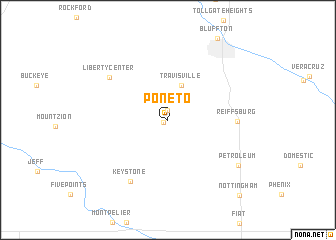 map of Poneto