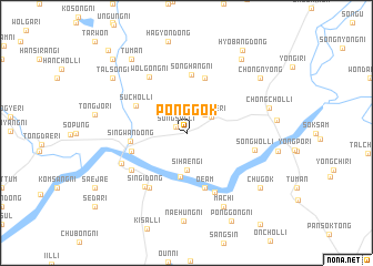 map of Ponggok