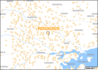 map of Ponghŭng-ni