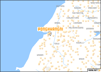 map of Ponghwang-ni
