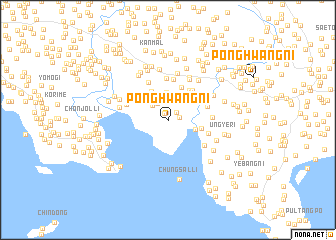 map of Ponghwang-ni