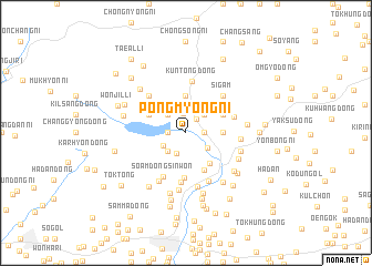 map of Pongmyŏng-ni