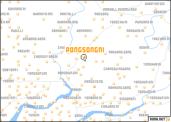 map of Pongsŏng-ni