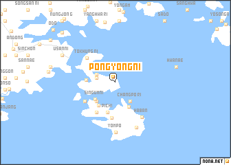 map of Pongyŏng-ni