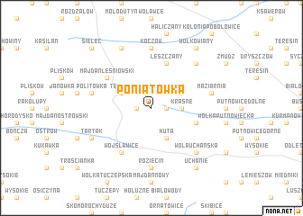 map of Poniatówka