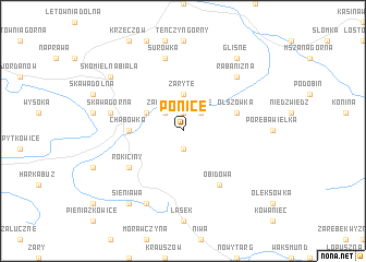 map of Ponice