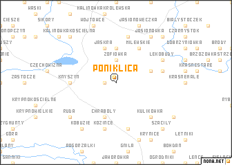 map of Poniklica