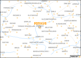 map of Ponikva