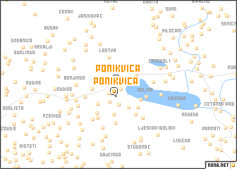 map of Ponikvica