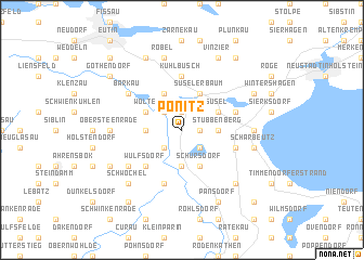 map of Pönitz