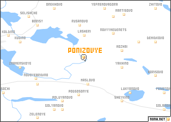 map of Ponizov\