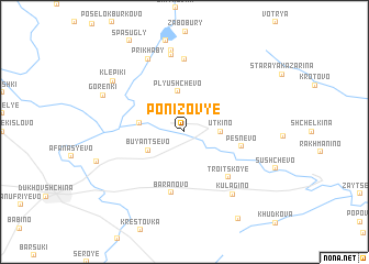 map of Ponizov\
