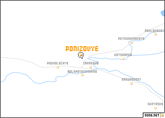 map of Ponizov\