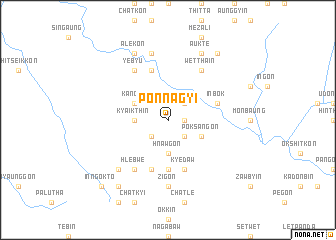 map of Ponnagyi