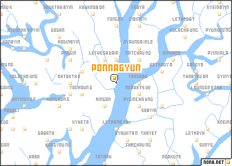 map of Ponnagyun