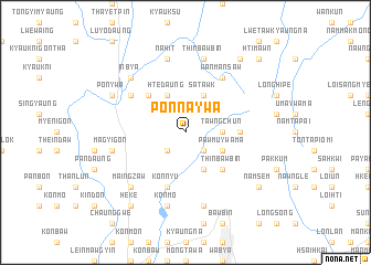 map of Ponnaywa