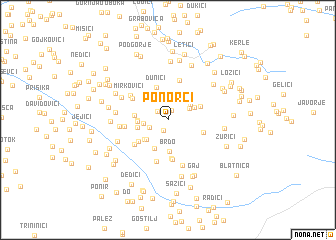 map of Ponorci