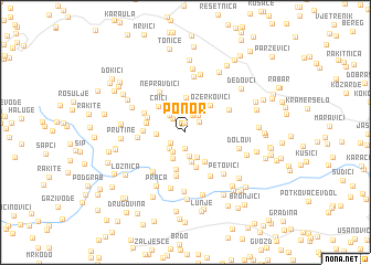 map of Ponor