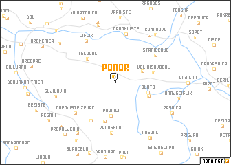 map of Ponor