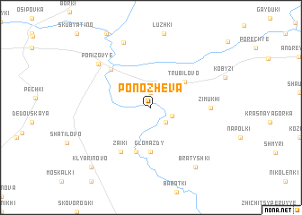 map of Ponozheva