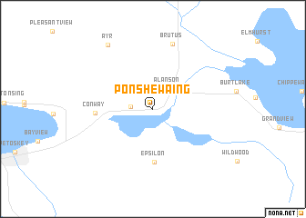 map of Ponshewaing