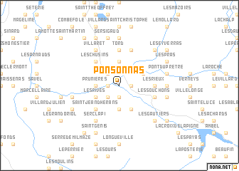 map of Ponsonnas