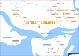 map of Ponta Leandro Lopes