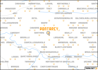 map of Pont-Arcy