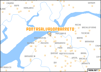 map of Ponta Salvador Barreto