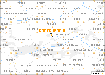 map of Pont-à-Vendin