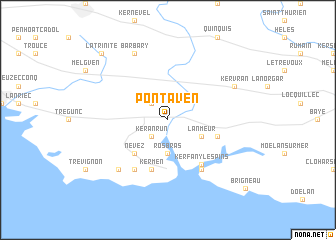 map of Pont-Aven