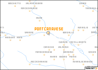 map of Pont Canavese