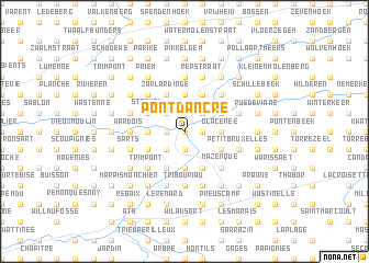 map of Pont dʼAncre