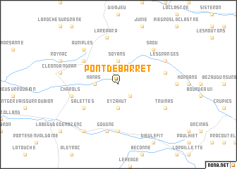 map of Pont-de-Barret