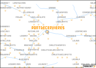 map of Pont-de-Cervières