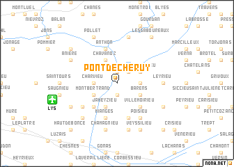 map of Pont-de-Chéruy