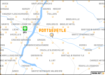 map of Pont-de-Veyle