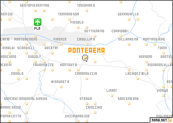 map of Ponte a Ema