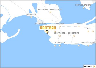 map of Ponteau