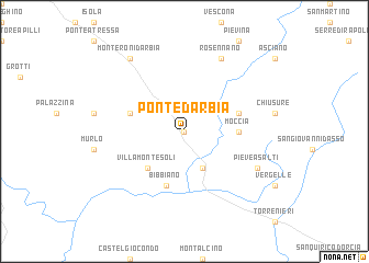 map of Ponte dʼArbia