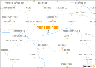 map of Ponteginori