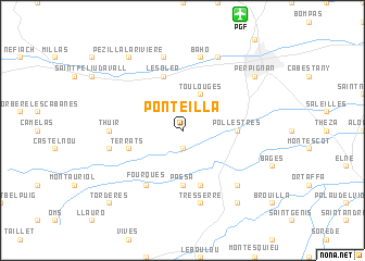 map of Ponteilla